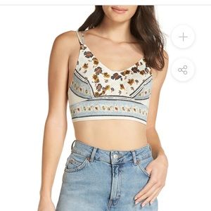 Free People Day to Night Silky crop top size M